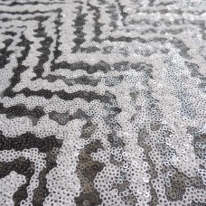 Ткань Пайеточная (черный-белый)